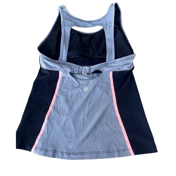 Athleta tank top with open back and built in bra, women's size S - Picture 2 of 4